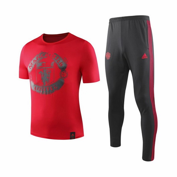 Camiseta de Entrenamiento Manchester United Conjunto Completo 2019 2020 Rojo